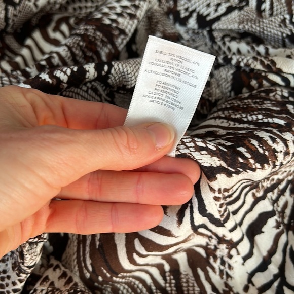 Aritzia Wilfred Veda Giselle Animal Print Snake Ruched Mini Dress - Picture 12 of 12